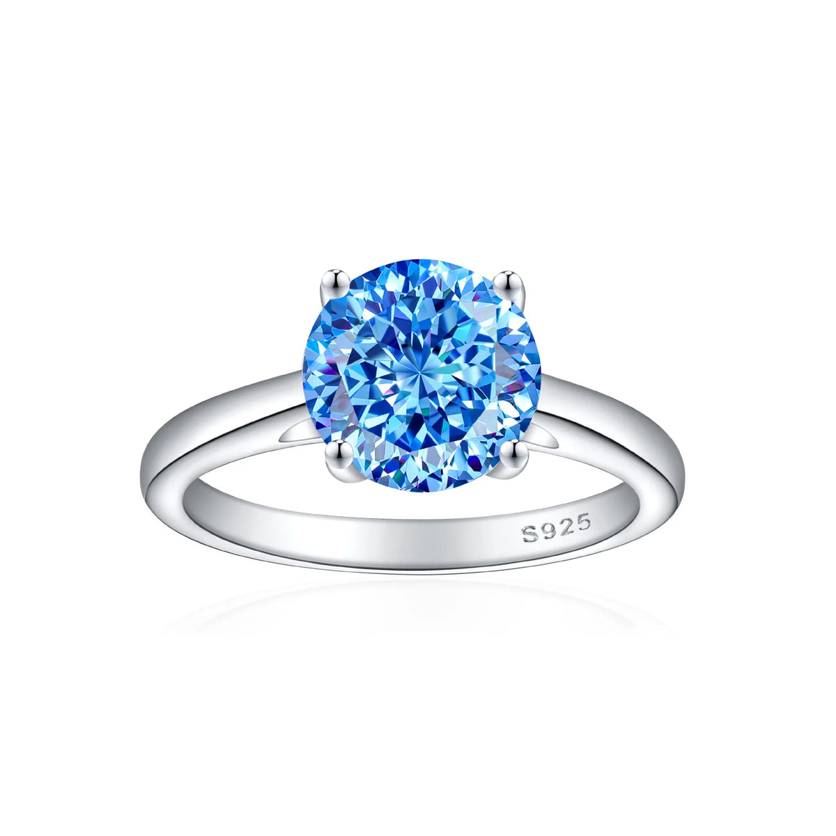 MuShan Jewelry 925 Sterling Silver Ring Wedding Band HCD Gemstones Minimalist Style Statement Jewelry Women Rings Fine Jewelry