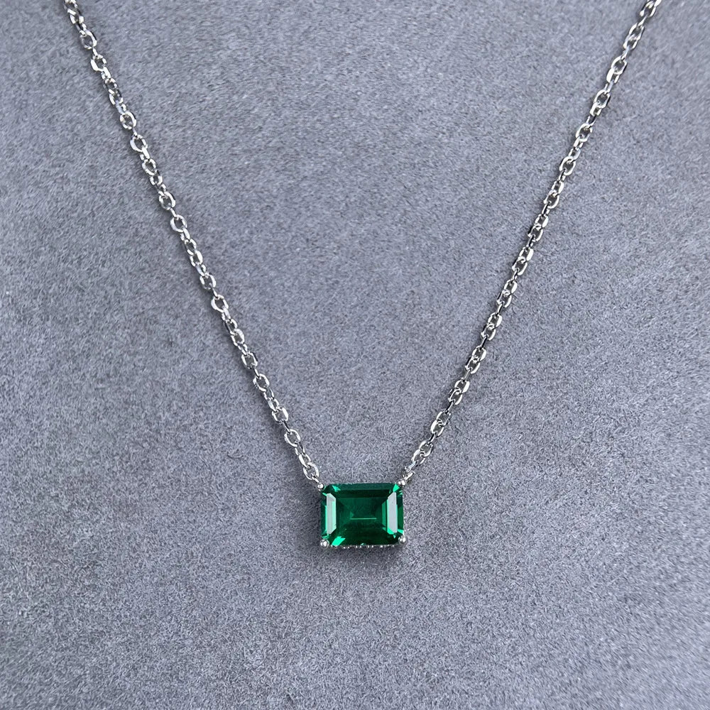 MuShan Jewelry 925 Sterling Silver Necklace Pendant Chain HCD Gemstones Her Gift Statement Jewelry Women Necklaces Jewelry