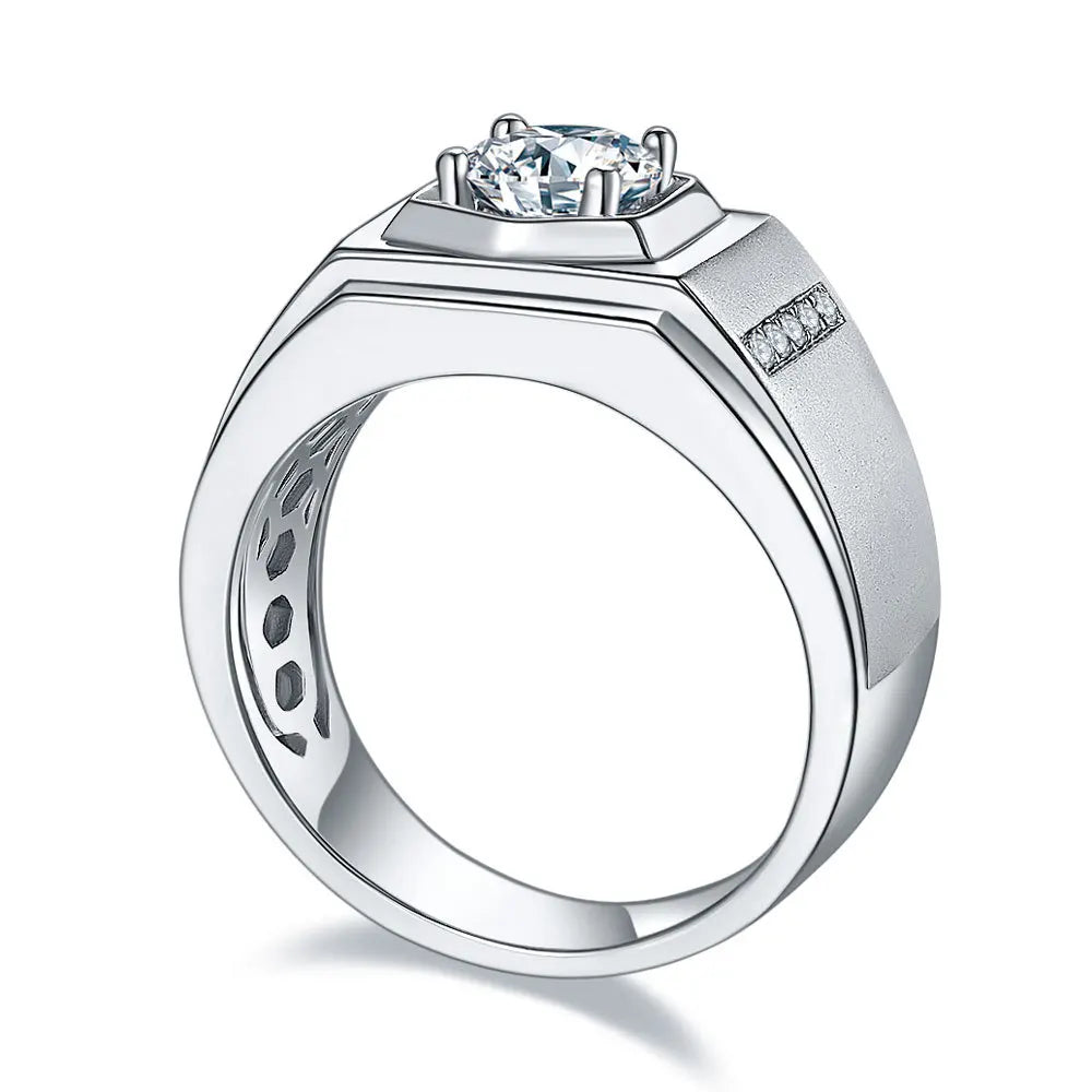 MuShan Jewelry 925 Sterling Silver Ring Wedding Band High Carboan Diamond Romantic Style Fine Jewelry Women Rings Fine Jewelry