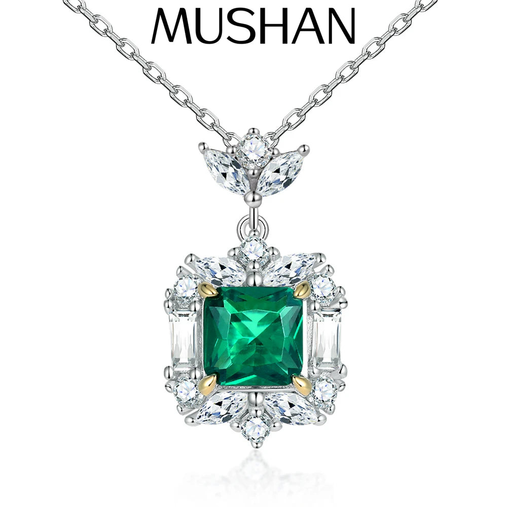 Collier MuShan Designer Jewelry en argent sterling 925, zircon 7A en forme de cœur pour rendez-vous amoureux, pendentif pour femme plaqué or 18K, bijou haut de gamme