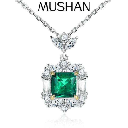 MuShan Designer Jewelry 925 Sterling Silver Necklace Zircon 7A Heart Date Night Women 18K Gold Plated Premium Jewelry Pendant
