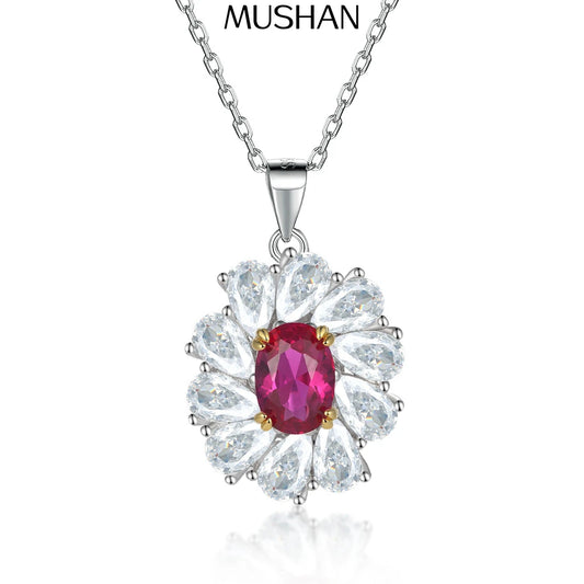 Collier MuShan Luxury Jewelry en argent sterling 925, pendentif cravate orné de zircons de qualité 7A pour femmes, plaqué rhodium, bijou de haute qualité.