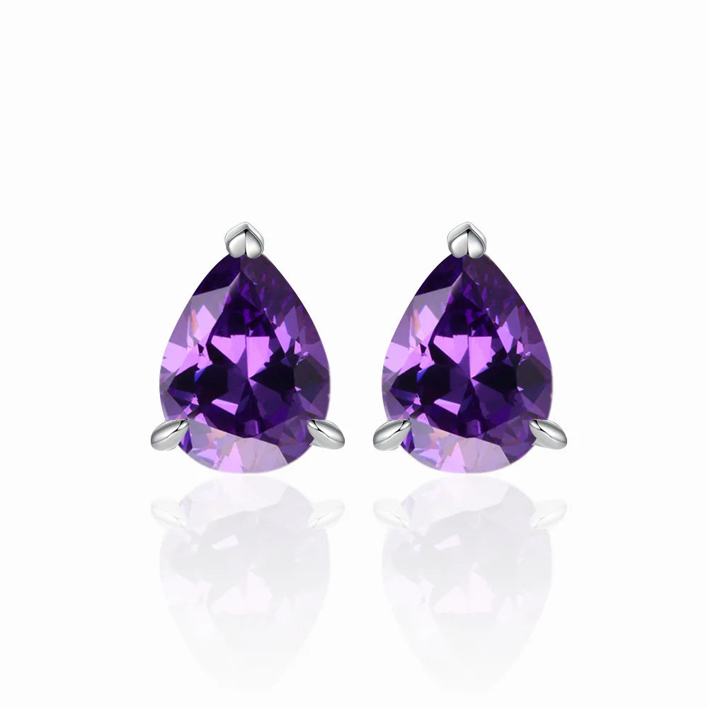 MuShan Luxury Jewelry 925 Sterling Silver Earrings Zircon 7A Stud Fashion for Ladies 18K Real Gold Plated Fine Jewelry Earring