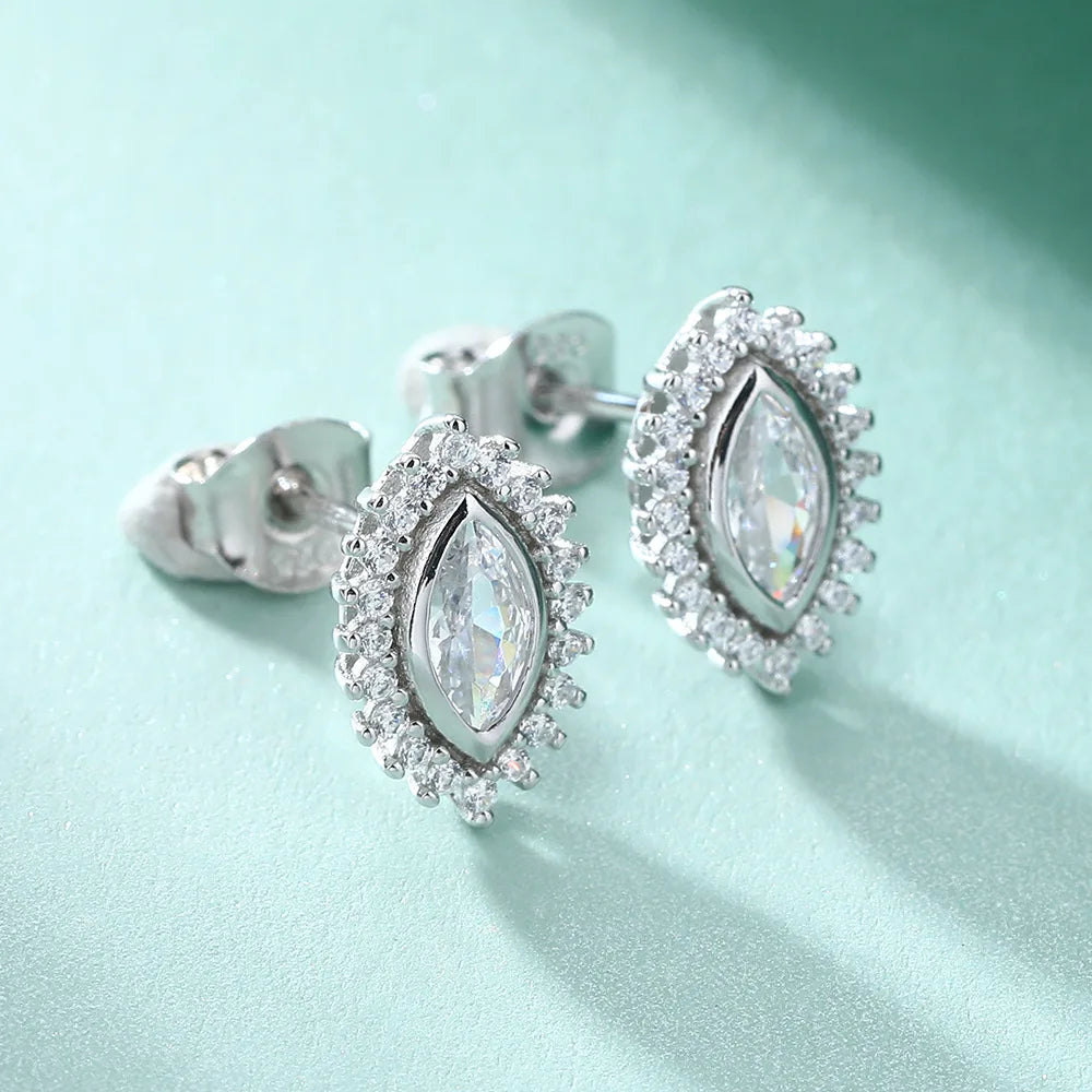 Boucles d'oreilles MuShan en argent sterling 925, oxyde de zirconium 5A, fermoir dormeuse, plaqué or 18 carats, bijoux raffinés pour femme au quotidien