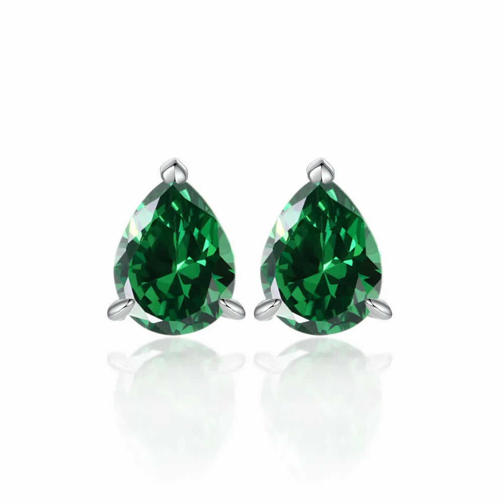 MuShan Luxury Jewelry 925 Sterling Silver Earrings Zircon 7A Stud Fashion for Ladies 18K Real Gold Plated Fine Jewelry Earring