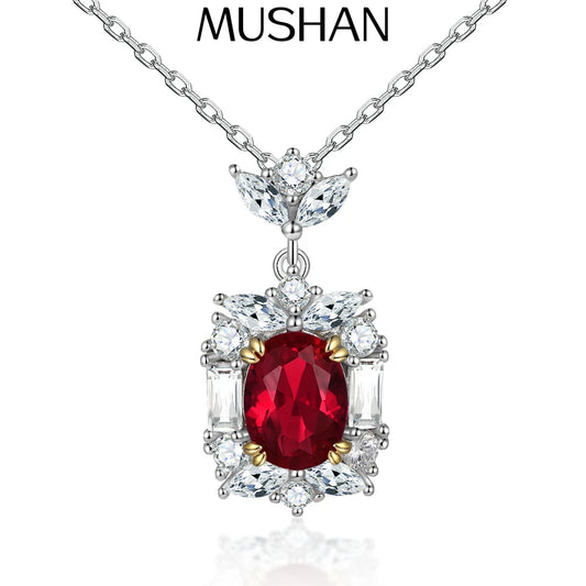 Collier MuShan Jewelry en argent sterling 925, chaîne dorée, diamants HCD, cadeau d'anniversaire, bijoux imposants, colliers pour femmes
