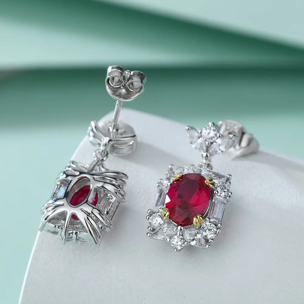 Boucles d'oreilles MuShan Luxury Jewelry en argent sterling 925, créoles avec zircons de grade 7A, bijou romantique pour femme, plaqué or rose 18 carats