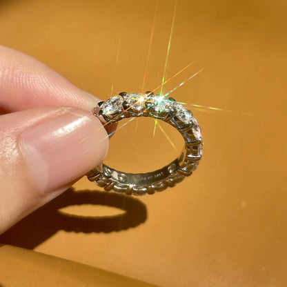 MUHAN Luxury Jewelry  925 Sterling Silver Ring Wedding Band  Women GRA Certificate Moissanite Diamond Rings D Color Fine Jewelry