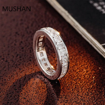 MUSHAN Luxury Custom 14K 18K Gold Rings Band Jewelry With Moissanite Diamond Lab Grown Gemstones Diamond Wedding Ring For Women