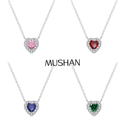 MuShan Designer Jewelry 925 Sterling Silver Y Necklace Pear Moissanite for Wife Rhodium Plated MST Patent Party Y Necklaces