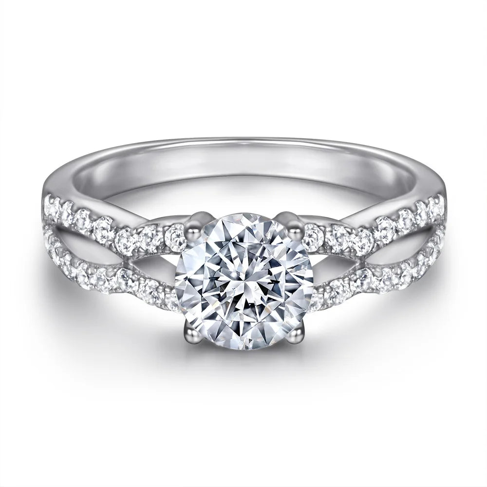 MuShan Luxury Jewelry 925 Sterling Silver Ring Zircon 7A Grade Emerald Party for Bride Rhodium Plated Fine Jewelry Rings
