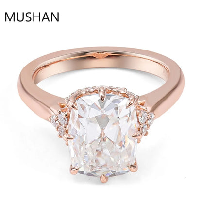 MUSHAN Luxury Custom 14K 18K Gold Rings Band Jewelry With Moissanite Diamond Lab Grown Gemstones Diamond Wedding Ring For Women