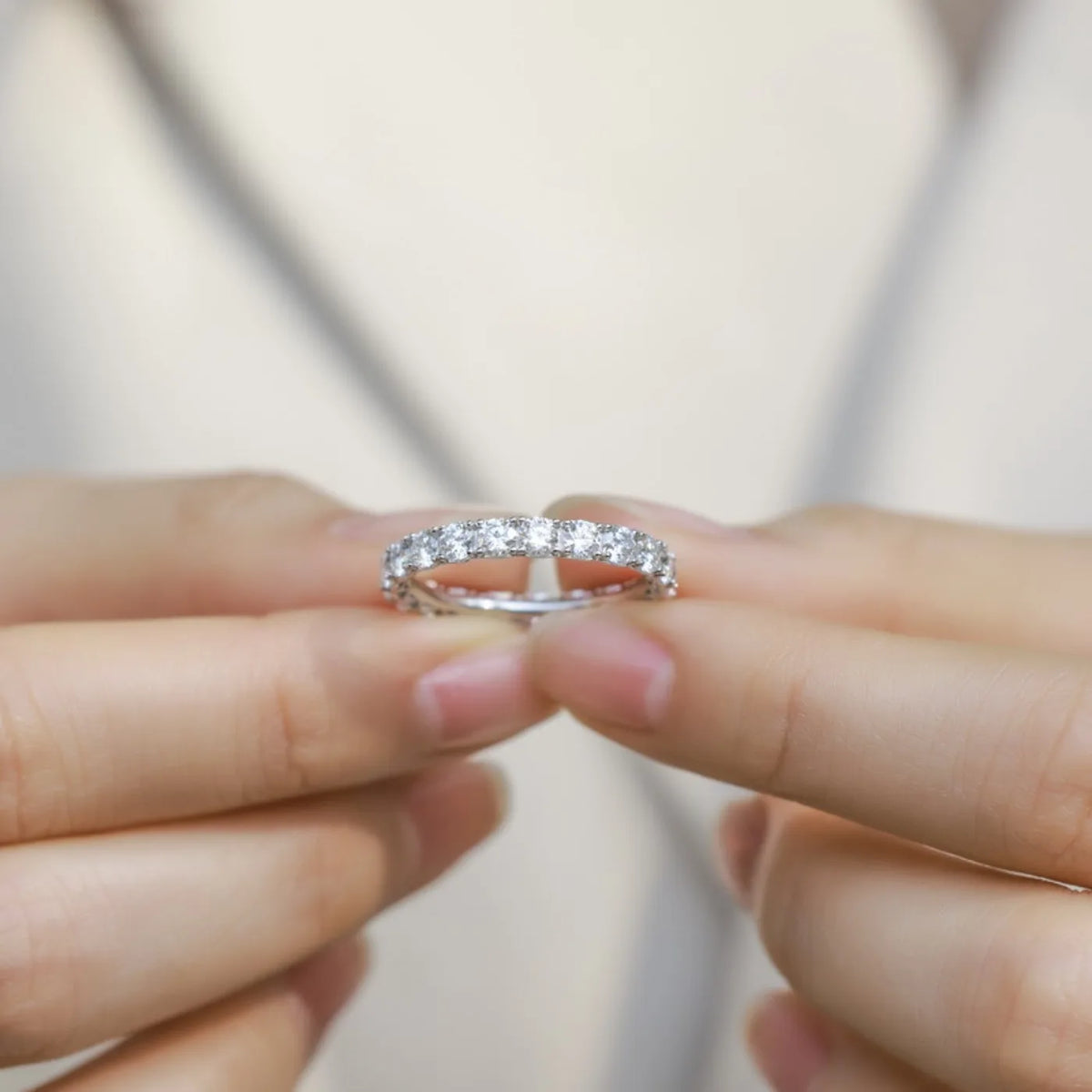 MUHAN Luxury Jewelry  925 Sterling Silver Ring Wedding Band  Women GRA Certificate Moissanite Diamond Rings D Color Fine Jewelry