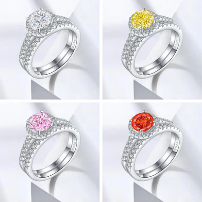 Bague de mariage MuShan Jewelry en argent sterling 925 avec diamant à haute teneur en carbone, cadeau de Noël, bijoux fins pour femmes