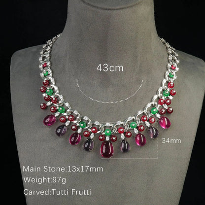MuShan Jewelry 925 Sterling Silver Necklace Designer High Carbon Gemstones HCD Diamond 925 Sterling Silver Necklace Accessories