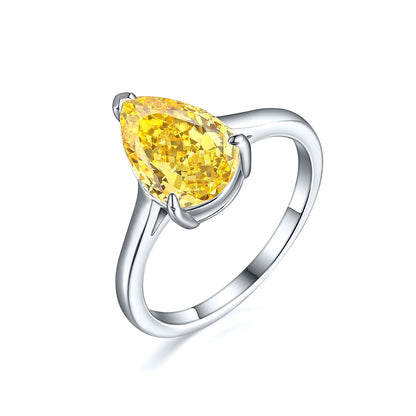 Bague de mariage MuShan Jewelry en argent sterling 925, style luxueux avec diamant à haute teneur en carbone, bijou élégant pour femme, joaillerie fine