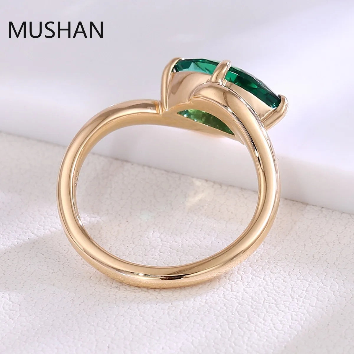 MUSHAN Luxury Custom 14K 18K Gold Rings Band Jewelry With Moissanite Diamond Lab Grown Gemstones Diamond Wedding Ring For Women