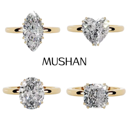 MUSHAN Custom Jewelry 925 Sterling Silver Rings 3ct 4ct 5ct 6 Carats Real D Color VVS1 Moissanite Diamond Wedding Ring s925 Band