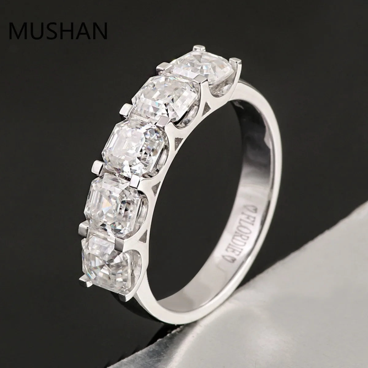 MUSHAN Luxury Custom 14K 18K Gold Rings Band Jewelry With Moissanite Diamond Lab Grown Gemstones Diamond Wedding Ring For Women