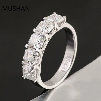 MUSHAN Luxury Custom 14K 18K Gold Rings Band Jewelry With Moissanite Diamond Lab Grown Gemstones Diamond Wedding Ring For Women