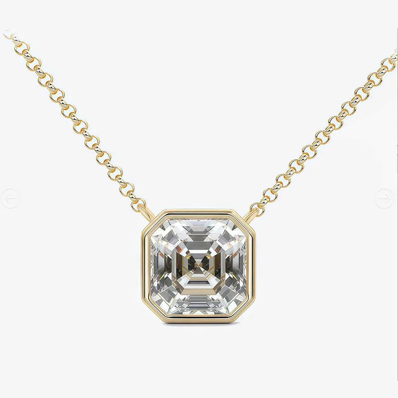 MUSHAN Bespoke Jewelry 925 Sterling Silver Necklace Moissanite D Color VVS Fine Opulent 925 Sterling Silver Pendants Diamond