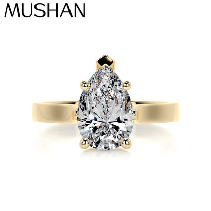 MUSHAN Custom Jewelry 925 Sterling Silver Ring Moissanite D Color VVS1 Designer Handcrafted Sparkling Rings Diamond Accessories