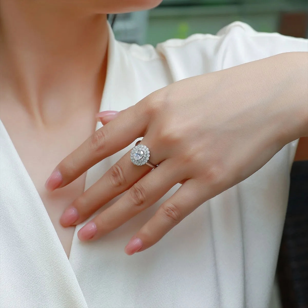 MUSHAN Luxury Jewelry 925 Sterling Silver Ring Band Women GRA Certificated Moissanite Diamond Emerald D Color Rings Fine Jewelry
