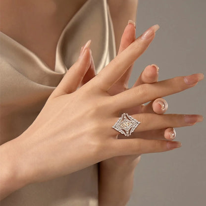 Bague MUSHAN Luxury Jewelry en argent sterling 925 pour femme, diamant moissanite taille émeraude certifié GRA, couleur D, joaillerie fine