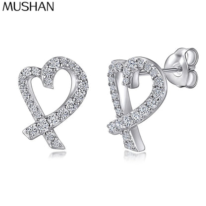 Pendientes de plata de ley 925 de MuShan Luxury Jewelry con circonitas de grado 5A, aros para aniversario, joyería fina chapada en oro de 18 quilates para ella