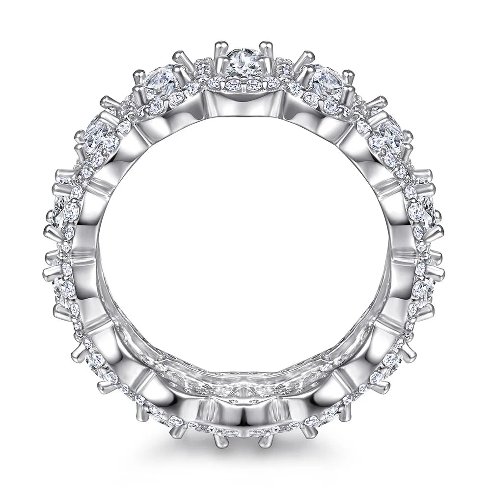 Bague MuShan Jewelry en argent sterling 925, anneau orné de zircone cubique 7A, bague de fiançailles pour femme, cadeau pour femme