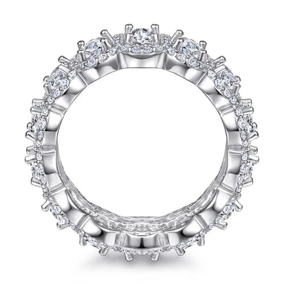 Bague MuShan Jewelry en argent sterling 925, anneau orné de zircone cubique 7A, bague de fiançailles pour femme, cadeau pour femme