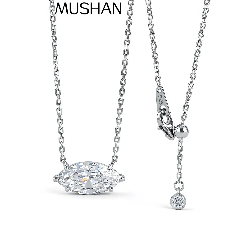 Collier superposé en argent sterling 925 de la marque MuShan, orné d'étoiles en moissanite, plaqué or 18 carats véritable, modèle breveté MST pour elle.