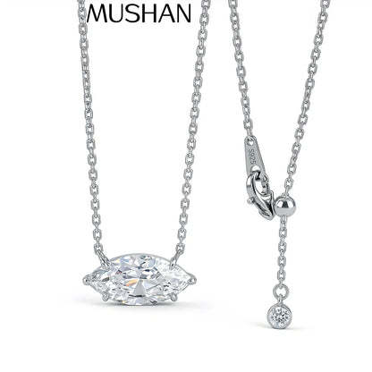 Collier superposé en argent sterling 925 de la marque MuShan, orné d'étoiles en moissanite, plaqué or 18 carats véritable, modèle breveté MST pour elle.