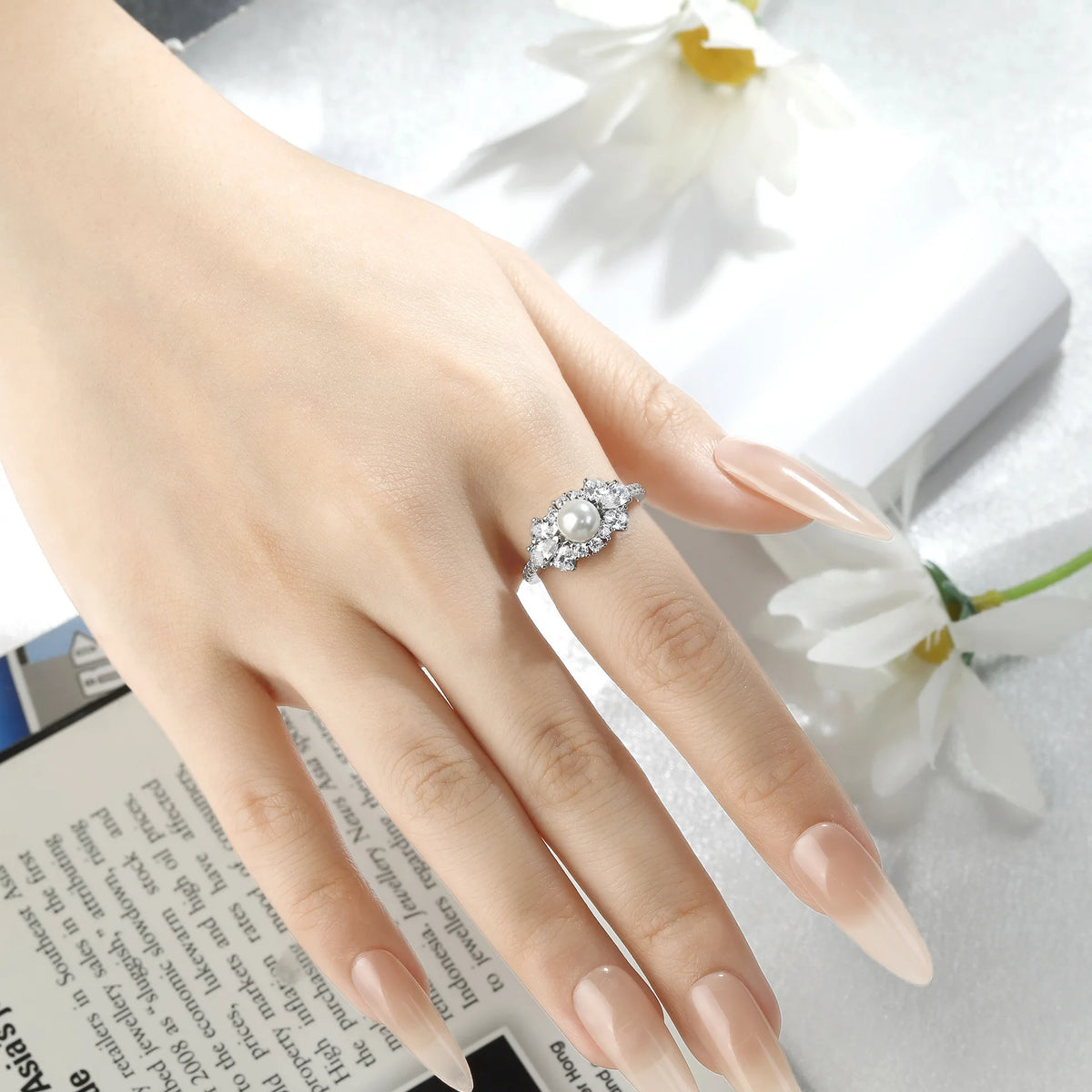 Bague de mariage MuShan Jewelry en argent sterling 925 avec diamant à haute teneur en carbone, cadeau pour elle, bijoux élégants, bagues pour femmes, joaillerie fine