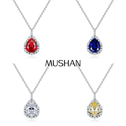 MuShan Jewelry 925 Sterling Silver Necklace Pendant Chain HCD Gemstones Christmas Gift Girlfriend Gift Women Necklaces Jewelry