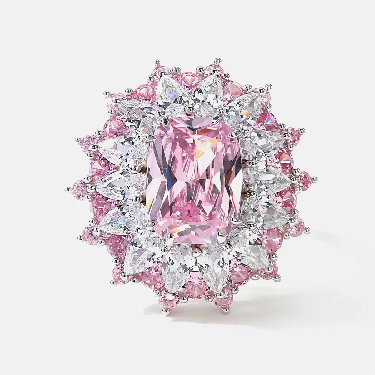 MUSHAN Custom Jewelry 925 Sterling Silver Ring Bands For Women High Carbon Pink Diamond Gemstones s925 Rings Fine Jewelry