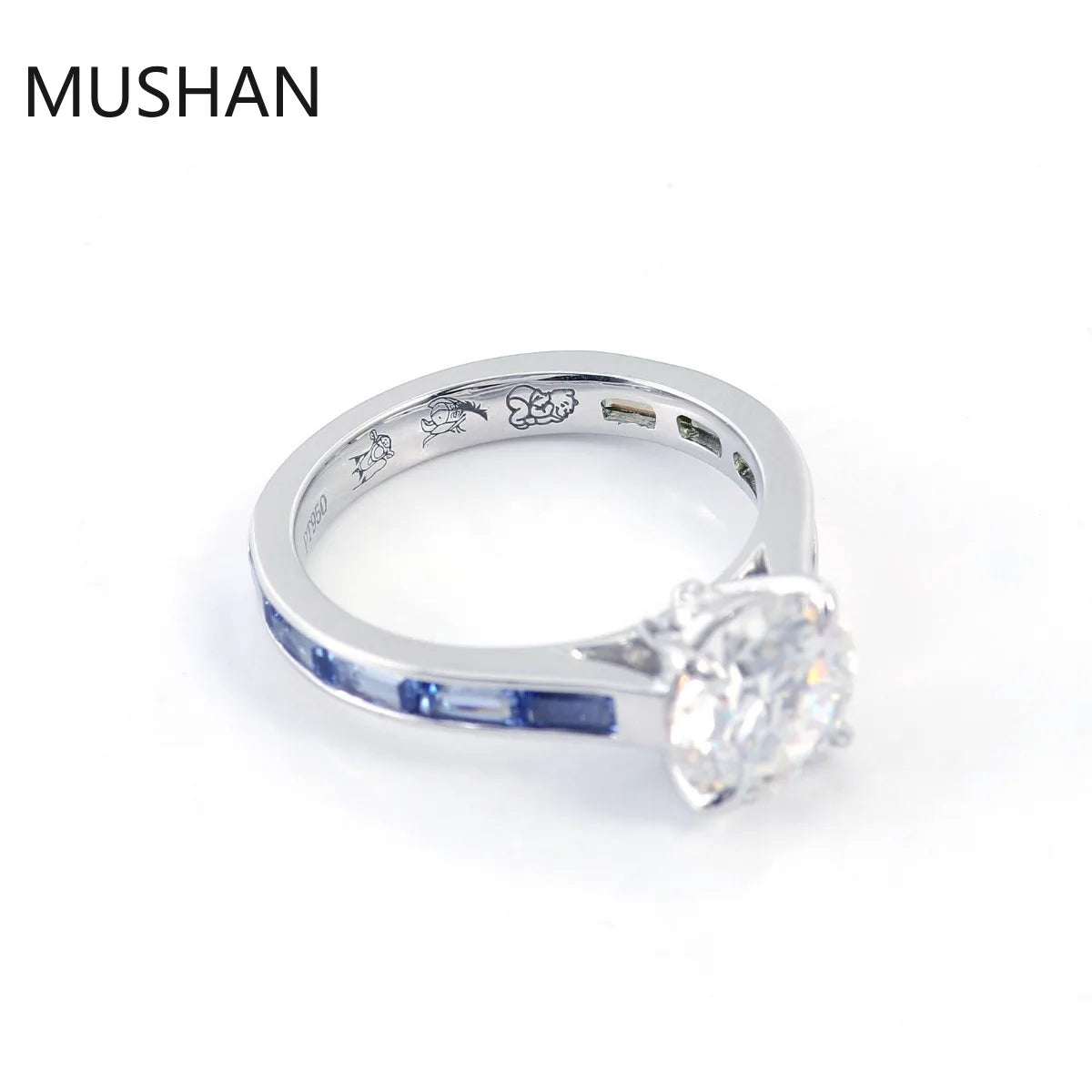 MUSHAN Luxury Custom 14K 18K Gold Rings Band Jewelry With Moissanite Diamond Lab Grown Gemstones Diamond Wedding Ring For Women