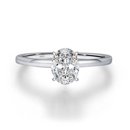 Anillo de joyería de lujo MuShan de plata de ley 925, elegante anillo de moissanita VVS para prometida, chapado en oro real de 18 quilates, joyería con patente MST