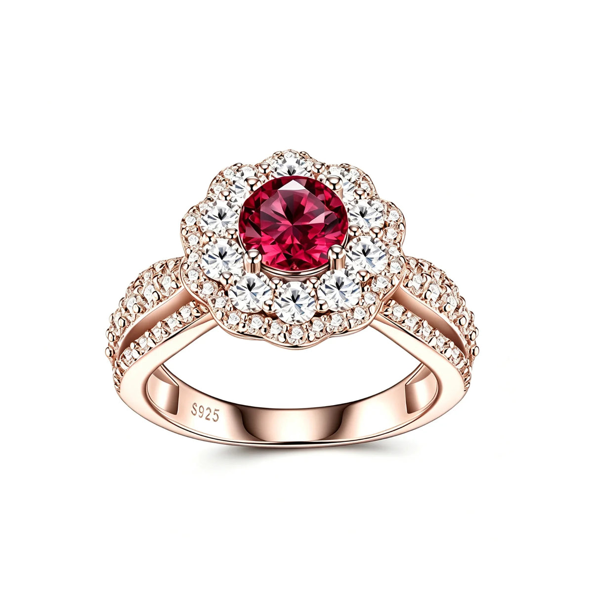 MUSHAN Custom Jewelry 925 Sterling Silver Ring Band for Women 1ct Lab Grown Gemstones Ruby Emerald Sapphire Rings Jewelry
