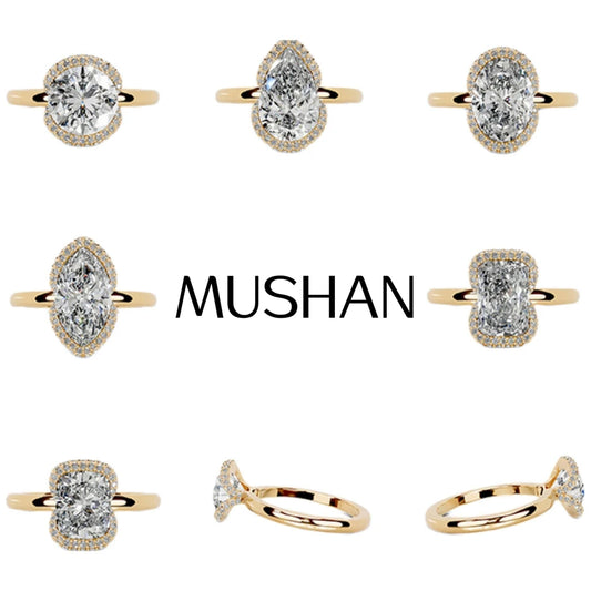 MUSHAN Custom Jewelry 925 Sterling Silver Ring Wedding Band for Women Moissanite D Color VVS1 Fine Jewelry s925 Silver Rings