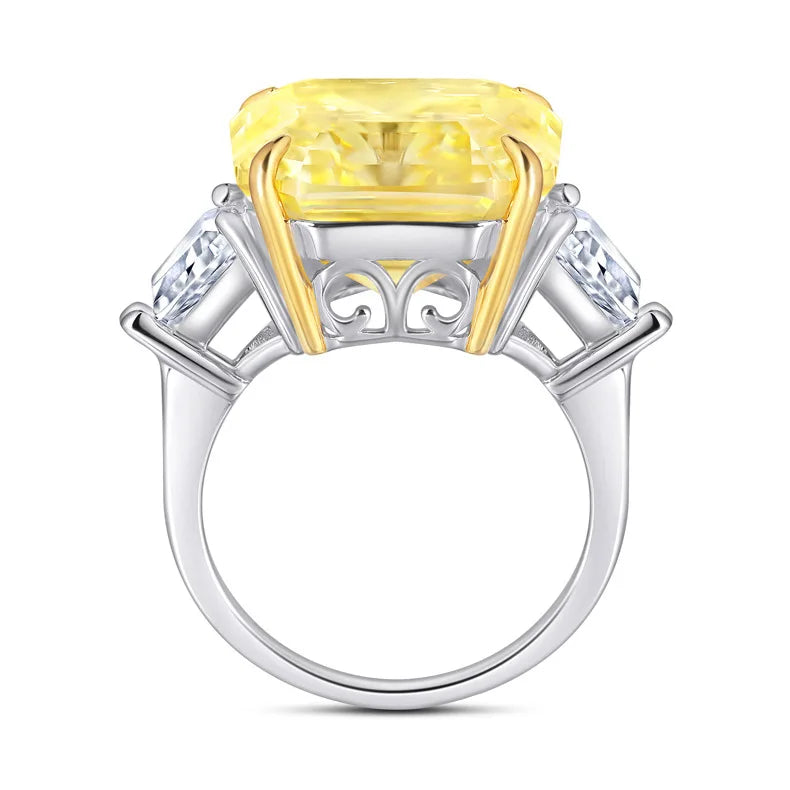 MuShan Jewelry 925 Sterling Silver Ring Wedding Band HCD Gemstones Anniversary Gift Bachelorette Gift Women Rings Fine Jewelry