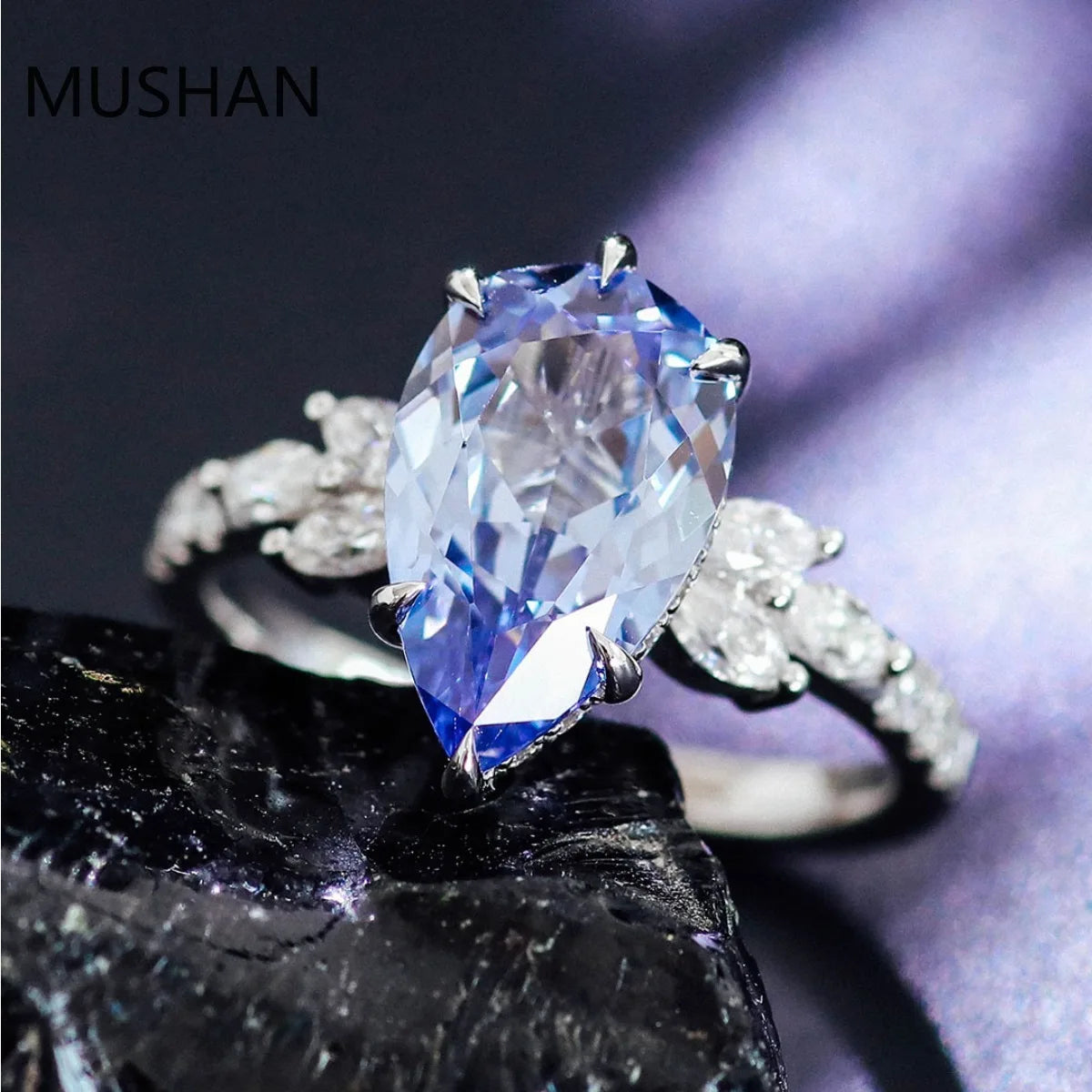 MUSHAN Luxury Custom 14K 18K Gold Rings Band Jewelry With Moissanite Diamond Lab Grown Gemstones Diamond Wedding Ring For Women