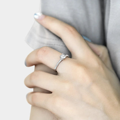 MuShan Jewelry 925 Sterling Silver Ring Wedding Band HCD Gemstones Best Friend Gift Premium Jewelry Women Rings Fine Jewelry