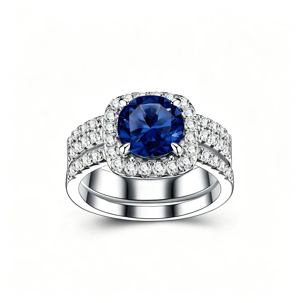 MUSHAN Custom Jewelry 925 Sterling Silver Ring Band 2ct Lab Grown Gemstones Ruby Emerald Sapphire Sunflower Rings Jewelry