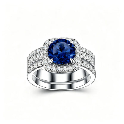MUSHAN Custom Jewelry 925 Sterling Silver Ring Band 2ct Lab Grown Gemstones Ruby Emerald Sapphire Sunflower Rings Jewelry