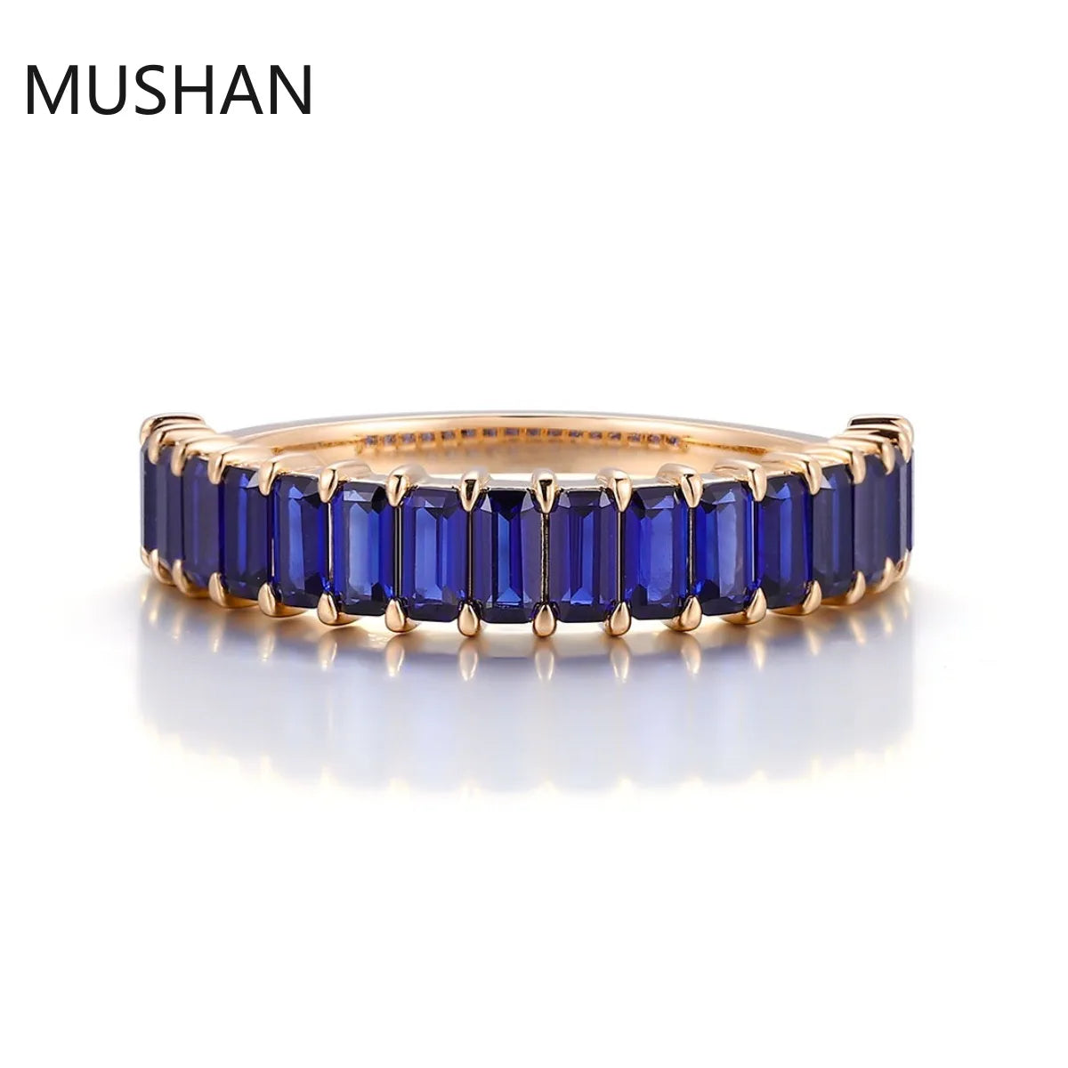 MUSHAN Luxury Custom 14K 18K Gold Rings Band Jewelry With Moissanite Diamond Lab Grown Gemstones Diamond Wedding Ring For Women