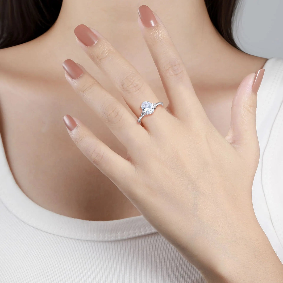 MuiShan Jevelry 925 Sterling Silver Rings Bands Engagement Ring 5A Cubic Zirconia Birthday Valentine Amniversary Women Gift