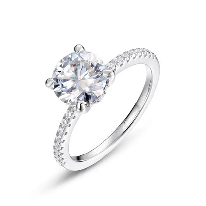 MuShan Brand Jewelry 925 Sterling Silver Rings Band Moissanite Diamond Rings Wedding D Color VVS1 Women MST Patent Fine Jewelry