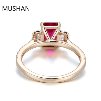 MUSHAN Luxury Custom 14K 18K Gold Rings Band Jewelry With Moissanite Diamond Lab Grown Gemstones Diamond Wedding Ring For Women