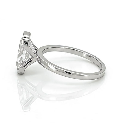 Anillo de banda de plata de ley 925 MUSHAN Luxury Jewelry para mujer, con diamante de moissanita y esmeralda, color D, certificado GRA, joyería fina
